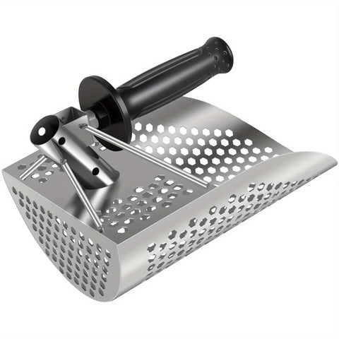 Stainless Steel Sand Scoop Shovel for Metal Detecting – SUS304 Beach & Underwater Sand Sifter