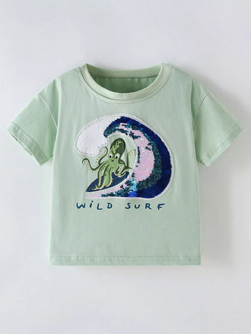 Children's Octopus Round Neck Tee