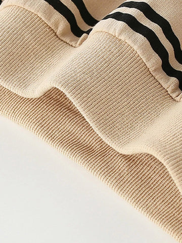 Children's Striped Bear Crew Neck Sweatshirt