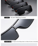 AIMISUV Men's Polarized Oversized Sports Sunglasses – UV400 Protection, Mirror Lens (Model AMS1430)