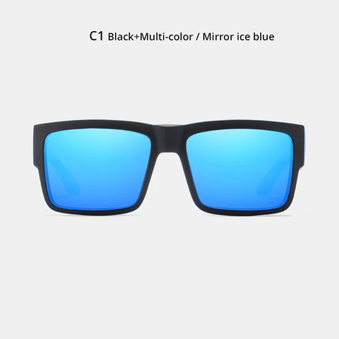 KDEAM All-Black Polarized Sunglasses – Unisex Square Frame | UV400 Protection for Fishing, Driving & Outdoor Adventure