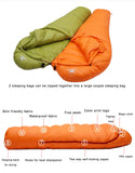 BLACKSNOW White Goose Down Mummy Sleeping Bag – Ultra-Warm, Lightweight, Winter-Ready (4 Thickness Options)