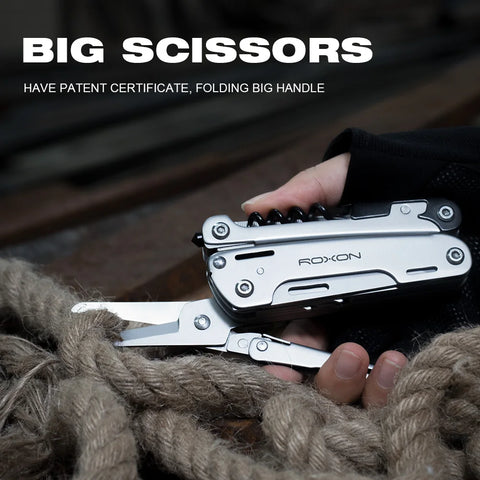 ROXON S801S 16-in-1 Multitool Pliers – Pocket Knife, Scissors, Screwdriver & More | EDC, Survival & Camping Tool