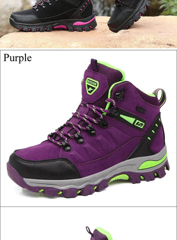 Women’s Winter Trekking Boots – Outdoor Ankle Hiking Shoes for Mountain Trails