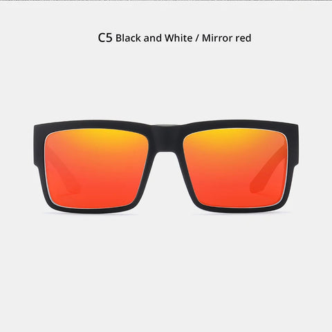 KDEAM All-Black Polarized Sunglasses – Unisex Square Frame | UV400 Protection for Fishing, Driving & Outdoor Adventure