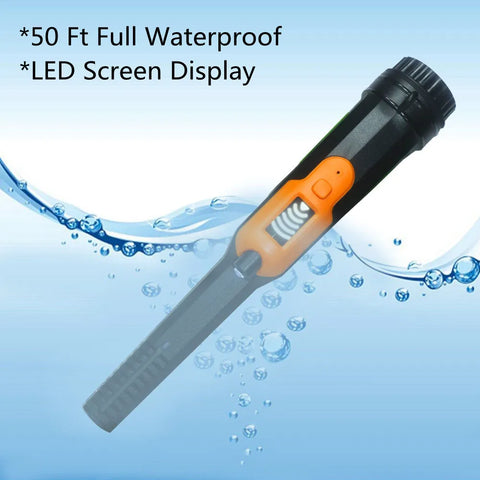 HS-16 Fully Waterproof Pinpointer Metal Detector with LED Light – 360° Detection & Vibration Alert, IP68 Rated