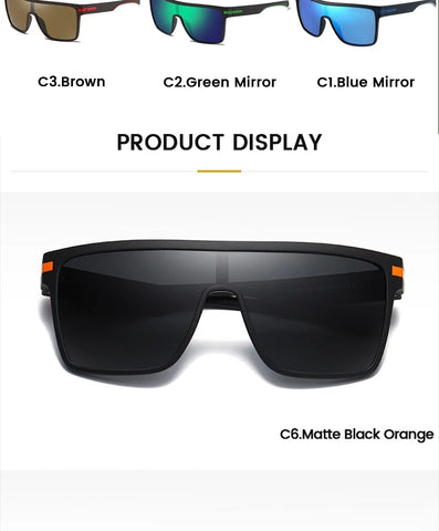 AIMISUV Men's Polarized Oversized Sports Sunglasses – UV400 Protection, Mirror Lens (Model AMS1430)