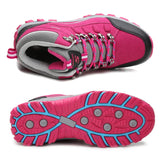 Women’s Outdoor Leather Hiking Boots – Ankle-High, Breathable, Lightweight Trekking Shoes