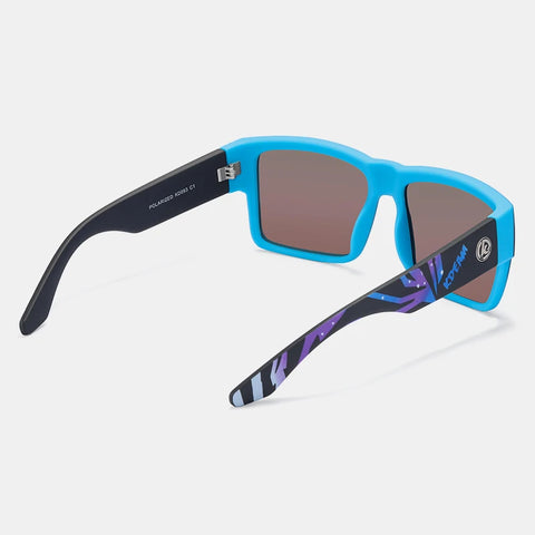 KDEAM All-Black Polarized Sunglasses – Unisex Square Frame | UV400 Protection for Fishing, Driving & Outdoor Adventure