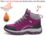 Women’s Outdoor Leather Hiking Boots – Ankle-High, Breathable, Lightweight Trekking Shoes