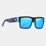 KDEAM All-Black Polarized Sunglasses – Unisex Square Frame | UV400 Protection for Fishing, Driving & Outdoor Adventure