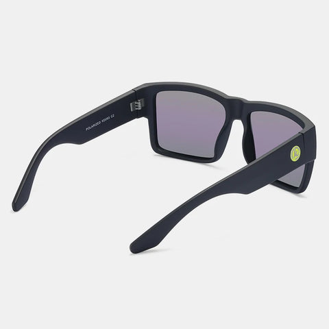 KDEAM All-Black Polarized Sunglasses – Unisex Square Frame | UV400 Protection for Fishing, Driving & Outdoor Adventure