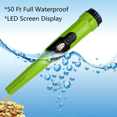 HS-16 Fully Waterproof Pinpointer Metal Detector with LED Light – 360° Detection & Vibration Alert, IP68 Rated