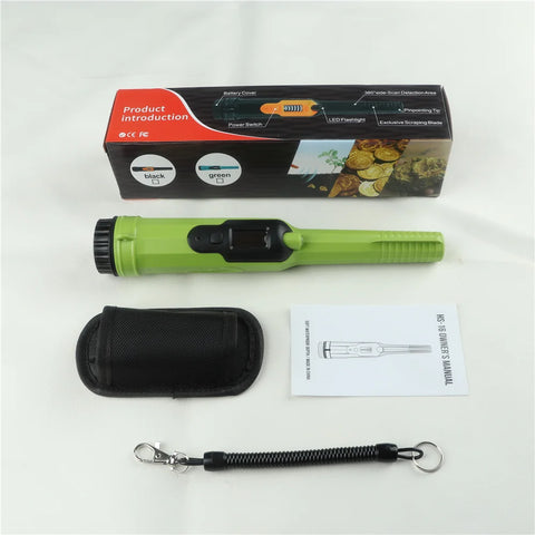 HS-16 Fully Waterproof Pinpointer Metal Detector with LED Light – 360° Detection & Vibration Alert, IP68 Rated
