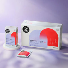 Hwa Aek skincare product packaging on a purple background