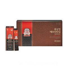 Red and brown packaging with Korean text on a white background