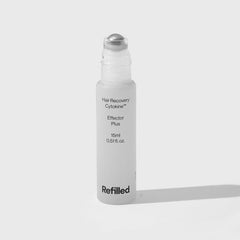 White bottle labeled 'Hair Recovery Cytokine' with 'Refilled' branding on a white background
