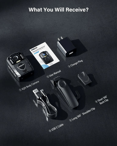 BOBLOV KJ25 1080P Body Camera with Night Vision – 13-Hour Battery, Law Enforcement-Grade, Compact & Rugged