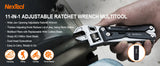 NexTool W4 11-in-1 Multi-Tool – Adjustable Wrench, Pliers, Knife & Saw | Compact Survival Hand Tool
