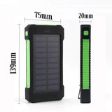 200,000mAh Solar Power Bank – Heavy-Duty Outdoor Backup Charger with Dual USB, LED Flashlight & Compass