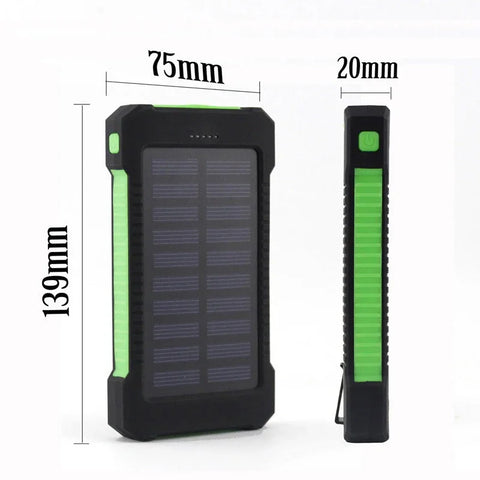 200,000mAh Solar Power Bank – Heavy-Duty Outdoor Backup Charger with Dual USB, LED Flashlight & Compass