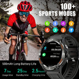 EIGIIS KT76 Smart Watch – 3ATM Waterproof Outdoor Fitness Tracker with Compass, Flashlight, Bluetooth Calling & Health Monitoring