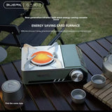 BUERK Camping Infrared Stove – Portable Windproof Outdoor Furnace with Carry Box