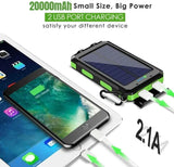 Solar Power Bank – Waterproof, Fast Charging, High-Capacity Powerbank with SOS & LED Light for Outdoor Survival
