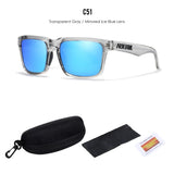 KDEAM Polarized Sunglasses – Unisex Square Frame UV400 Outdoor Eyewear (Red Mirror Lens, Model KD332)