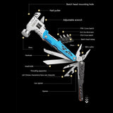 Multifunctional Folding Hammer Tool – 12-in-1 Outdoor Survival & Emergency Gear