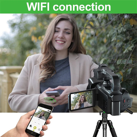KOMERY 6K Ultra HD Professional Camcorder – 64MP YouTube & Streaming Camera