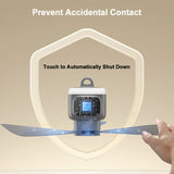 12000mAh Rechargeable Camping Ceiling Fan with LED Light & Remote | Portable Tent Cooling Fan