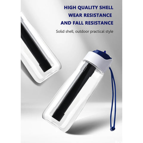 750ml Portable Water Filter Bottle – Outdoor Survival Straw Cup with 0.01 Micron Filtration | Emergency Purifier for Camping & Hiking