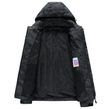 Men’s Hooded Waterproof Hiking Jacket – Windproof Outdoor Bomber with Detachable Hood