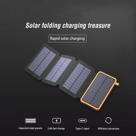 Xiaomi 200,000mAh Solar Power Bank with Folding Solar Panels – Portable Quick-Charge Power for Outdoor Camping & Survival