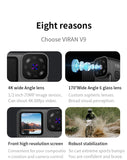 CERASTES V9 4K Ultra HD WiFi Action Camera – Dual Screen, Waterproof, Remote Control, EIS Stabilization