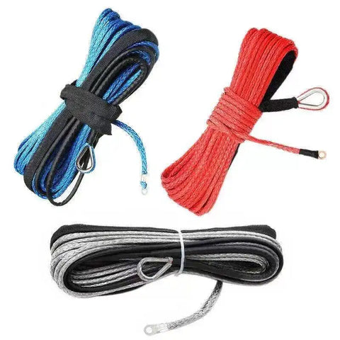 15M Synthetic Winch Rope – 10,000LBS Recovery Cable (5mm) for 4WD, ATV, SUV, Truck, Boat