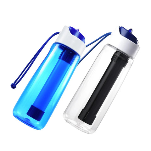 750ml Portable Water Filter Bottle – Outdoor Survival Straw Cup with 0.01 Micron Filtration | Emergency Purifier for Camping & Hiking