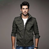 Men’s Plus Size Military Cargo Jacket – Spring & Autumn | Sizes M–6XL | Lightweight, Breathable, Tactical Style