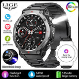 LIGE 2025 KT85 Outdoor Smartwatch – 1.43" AMOLED Display, Long Battery Life, Fitness & Health Tracker for Men