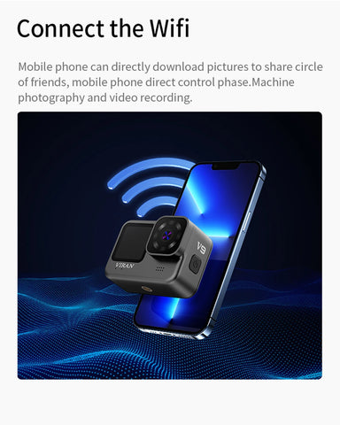 CERASTES V9 4K Ultra HD WiFi Action Camera – Dual Screen, Waterproof, Remote Control, EIS Stabilization