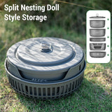 Camping Cookware Portable Stove Outdoor Cooking Set – Complete Kit for Backpacking, Hiking, Picnic & BBQ