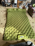 Double Camping Air Mattress with Built-In Pillows – Ultralight Inflatable Sleeping Pad for 2 – Waterproof, Compact & Durable