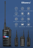 BTONERA BT-8000 Full-Band Ham Radio – 256CH Dual PTT Two-Way Radio with Airband, NOAA, Marine, and Scrambler