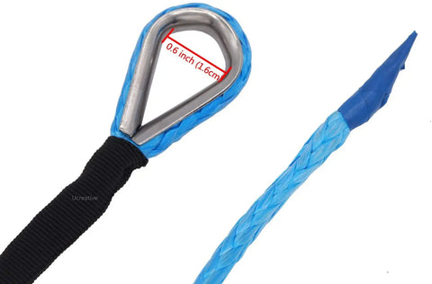 15M Synthetic Winch Rope – 10,000LBS Recovery Cable (5mm) for 4WD, ATV, SUV, Truck, Boat