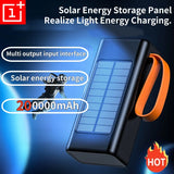 ONEPLUS 200,000mAh Solar Power Bank – Built-in Cables, LED Light, Fast Charging, High-Capacity External Battery