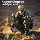 High-Sensitivity Handheld Metal Detector with LCD Display, Vibration & Audio Alerts – 360° Detection for Security, Industrial & Treasure Hunting Use