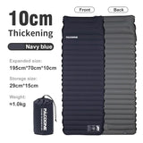 Ultralight Self-Inflating Camping Mattress with Built-In Foot Pump – 10cm Thick TPU Nylon Sleeping Pad for Hiking, Travel & Fishing