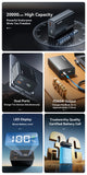 Essager 20000mAh 65W PD Power Bank – Fast Charging Portable Battery with Built-in Cables & LED Lamp