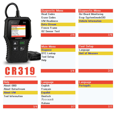 On-Board Diagnostic II Launch X431 CR319 OBDII Scanner – Professional Automotive Code Reader